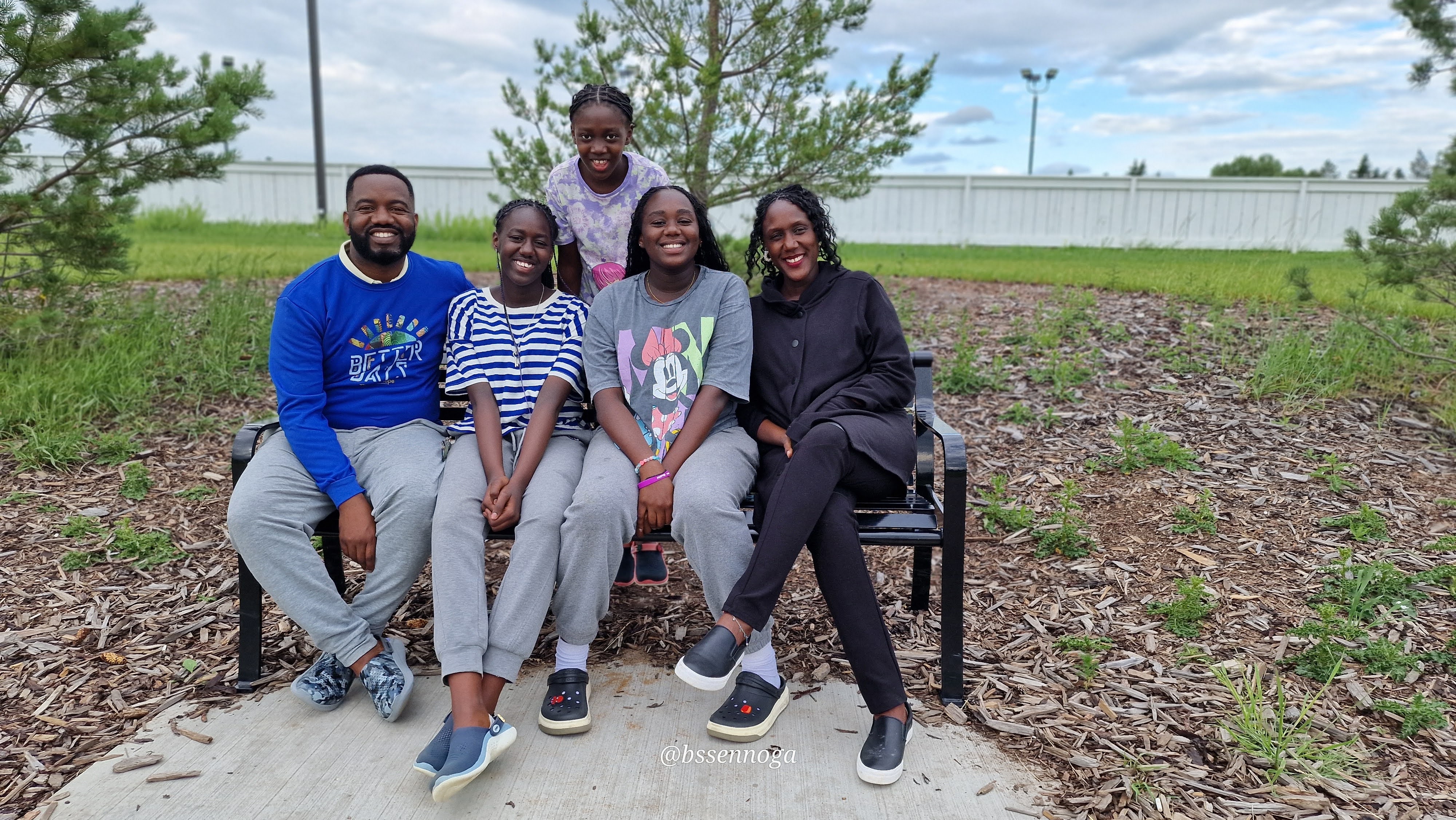 Brian Ssennoga with family — Edmonton, Alberta